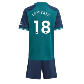 Arsenal Takehiro Tomiyasu #18 Rezervni Dres za Dječji 2023-24 Kratak Rukavima (+ kratke hlače)